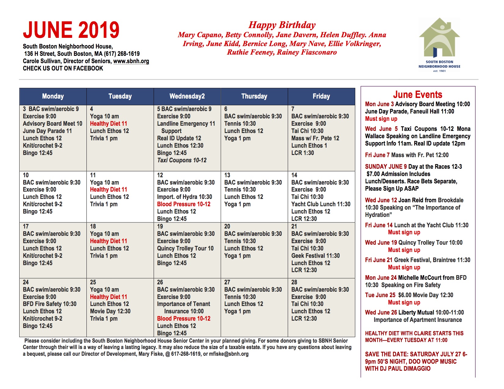 seniors june 2019